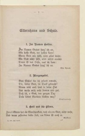 Elternhaus und Schule