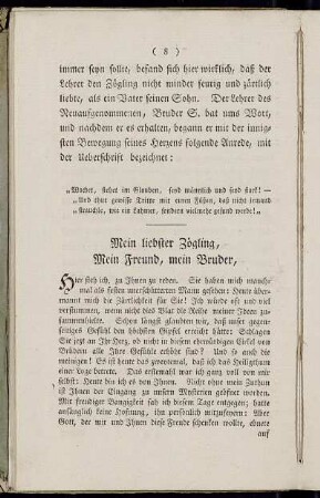 Mein liebster Zögling, Mein Freund, mein Bruder,[...]
