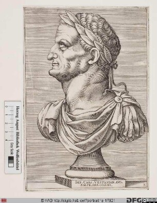 Bildnis ROM: Vespasian, 9. römischer Kaiser 69-79 (eig. Titus Flavius Vespasianus)