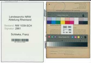Entnazifizierung Franz Schliwka , geb. 10.02.1915 (Baeckereihilfsarbeiter)