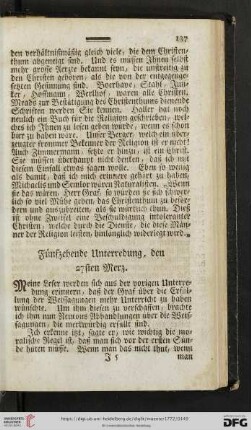 Fuenfzehende Unterredung, den 27sten Merz