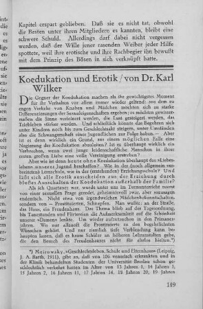 Koedukation und Erotik