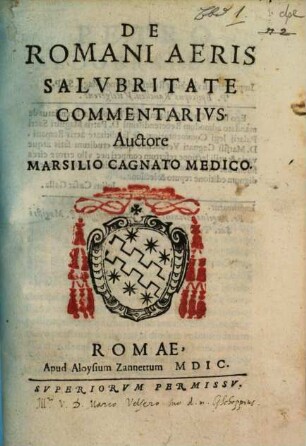 De Romani Aeris Salubritate Comment.