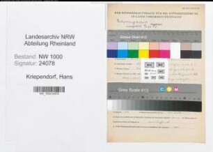 Entnazifizierung Hans Kriependorf, geb. 16.07.1910 (Kaufm.Angest.)