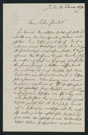 104r-105v, Brief: Jena den 23. Februar 1870