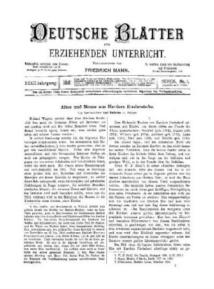 Altes und Neues aus Herders Kinderstube