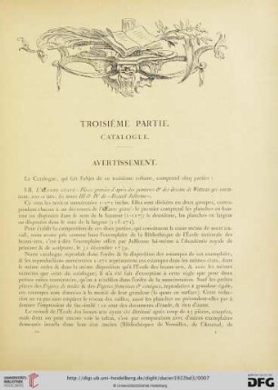 Troisième partie: Catalogue