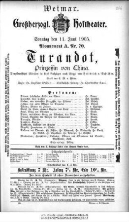 Turandot, Prinzessin von China