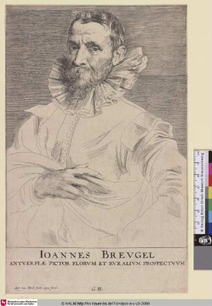 Ioannes Breugel [Porträt von Jan Brueghel dem Älteren; Jan Brueghel the Elder; Portret van Jan Brueghel de Oude]