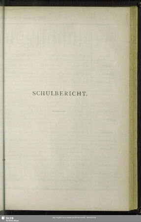 Schulbericht
