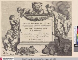 Eenige Ordonnantie van verscheyde aerdige Kindertjens
