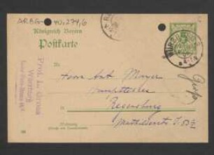 Brief von Ludwig Groß an Anton Mayer