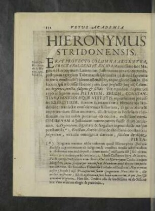 Hieronymus Stridonensis.