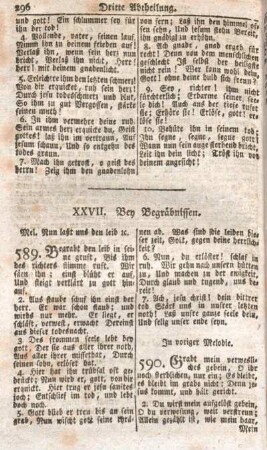 XXVII. Bey Begräbnissen.