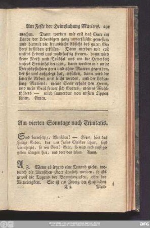 Am vierten Sonntage nach Trinitatis.