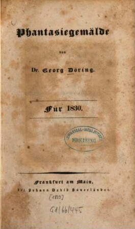 Phantasiegemälde : für .... 1830