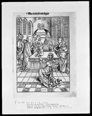 Schatzbehälter oder Schrein der waren reichtümer des heils und ewyger seligkeit genannt — Fig. 13, Die erstgeborenen Kinder werden im Tempel dargebracht