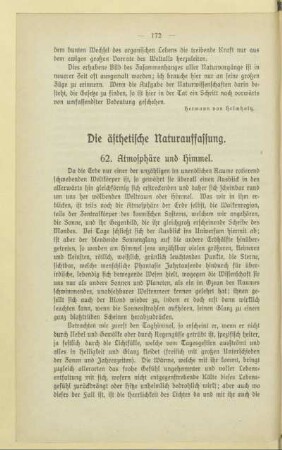 Die ästhetische Naturauffassung