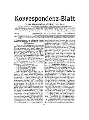 1. Hauptversammlung des sächsischen Zweigvereins von Philologen an öffentlichen höheren Mädchenschulen