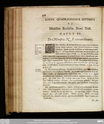 Caput VI. De Ministris N. F. extraordinariis.