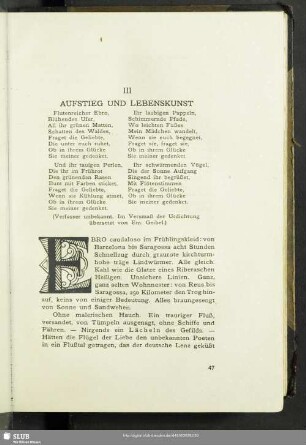 III. Aufstieg Und Lebenskunst