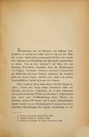 Beitraege ueber Larynxgeschwuelste : Inaug.-Diss.