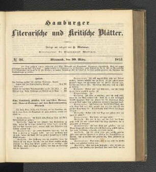 No. 26. 30. März 1853