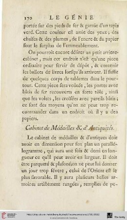 Cabinet de Médailles & d’Antiquités