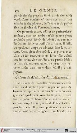 Cabinet de Médailles & d’Antiquités