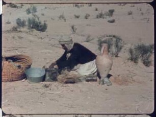 Ghrib (Tunisia, Northwest Sahara) - Preparation of Tar for Veterinary Purposes