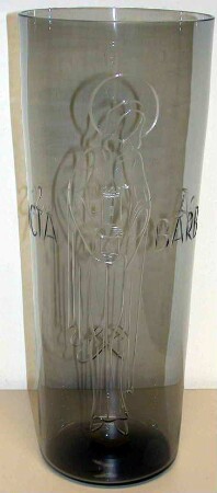 Vase mit Darstellung der Heiligen Barbara
