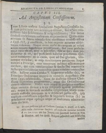 Caput III. Ad Augustanam Confessionem.