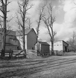 Glen Cove, Horse Farm in Winter : Long Island, Glen Cove, Farm im Winter