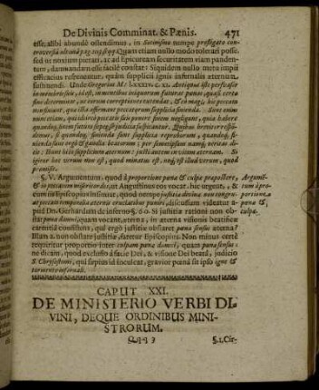 Caput XXI. De Ministerio Verbi Divini, Deque Ordinibus Ministrorum.