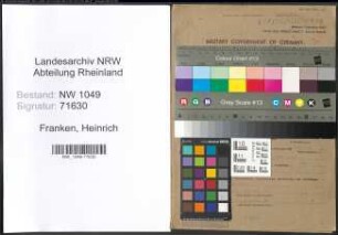 Entnazifizierung Heinrich Franken , geb. 13.08.1887 (Landwirt)