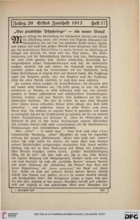 Heft 17 (1. Juniheft 1913)