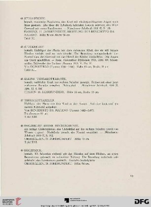 IV. Skulpturen (Nr. 44-57)