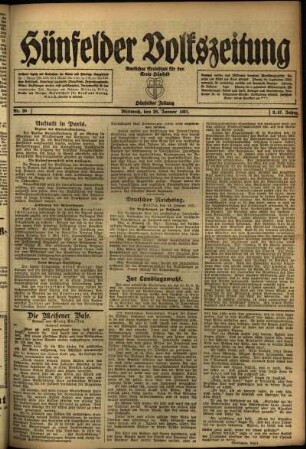Ausgabe vom Mittwoch, den 26. Januar 1921.