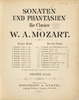 Sonaten und Phantasien für Clavier, 1