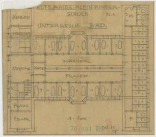 Fischer, Theodor; München; Kleinkinderschule Alte Haide - Grundriss UG