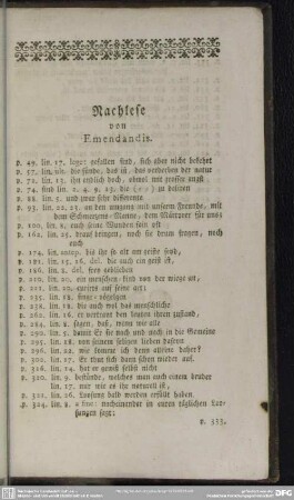 Nachlese von Emendandis