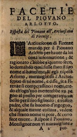 Scelta di facetie, motti
