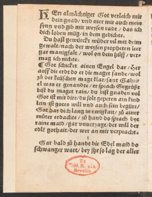 HErr almächtiger Got verleich mir || dein gnad/ vnd mer mir auch mein || synn vnd gib mir weysen radt/