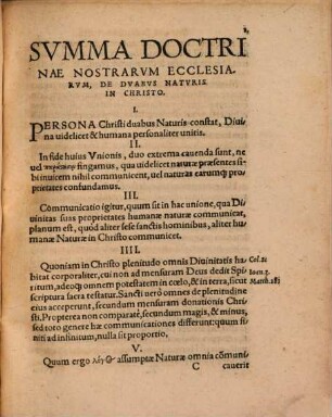 De Vna Persona, & duabus Naturis Christi, Sententia Iacobi Schegkij D. Medici Et Philosophi Clarissimi, Professoris Scholae Tubingensis : ex fundamentis quidem Scripturae Sacr[a]e, analysi autem Philosophica, & pie & erudite explicata