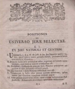 § I. Ex jure naturali et gentium
