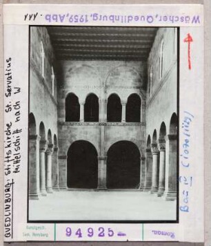 Quedlinburg: St. Servatius, Mittelschiff nach W