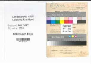 Entnazifizierung Hans Kittelberger , geb. 26.02.1903 (Angestellter)
