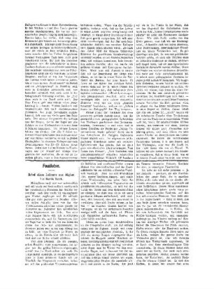 Feuilleton : Brief eines Lehrers aus Algier ; [(Fortsetzung folgt)]