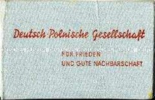 Mitgliedskarte der Deutsch-Polnischen Gesellschaft