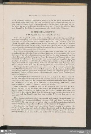 II. Versuchsanordnung